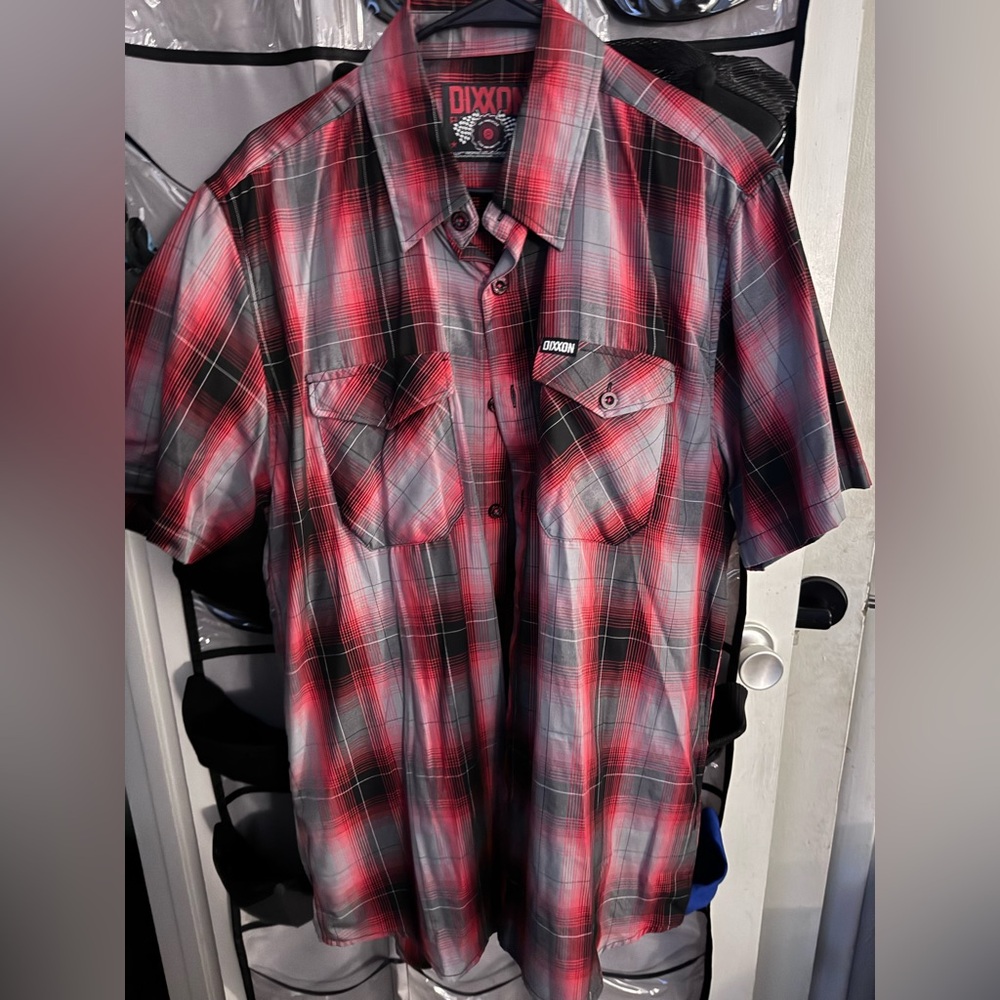 DIXXON Crimson and Ebony Checkered Shirt